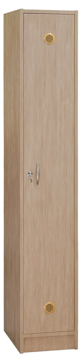 SSL - 180 - 40 šatní skříň dřevěná, 1-dveřová, háček, 1800 x 400 x 500, sokl, dub bardolino